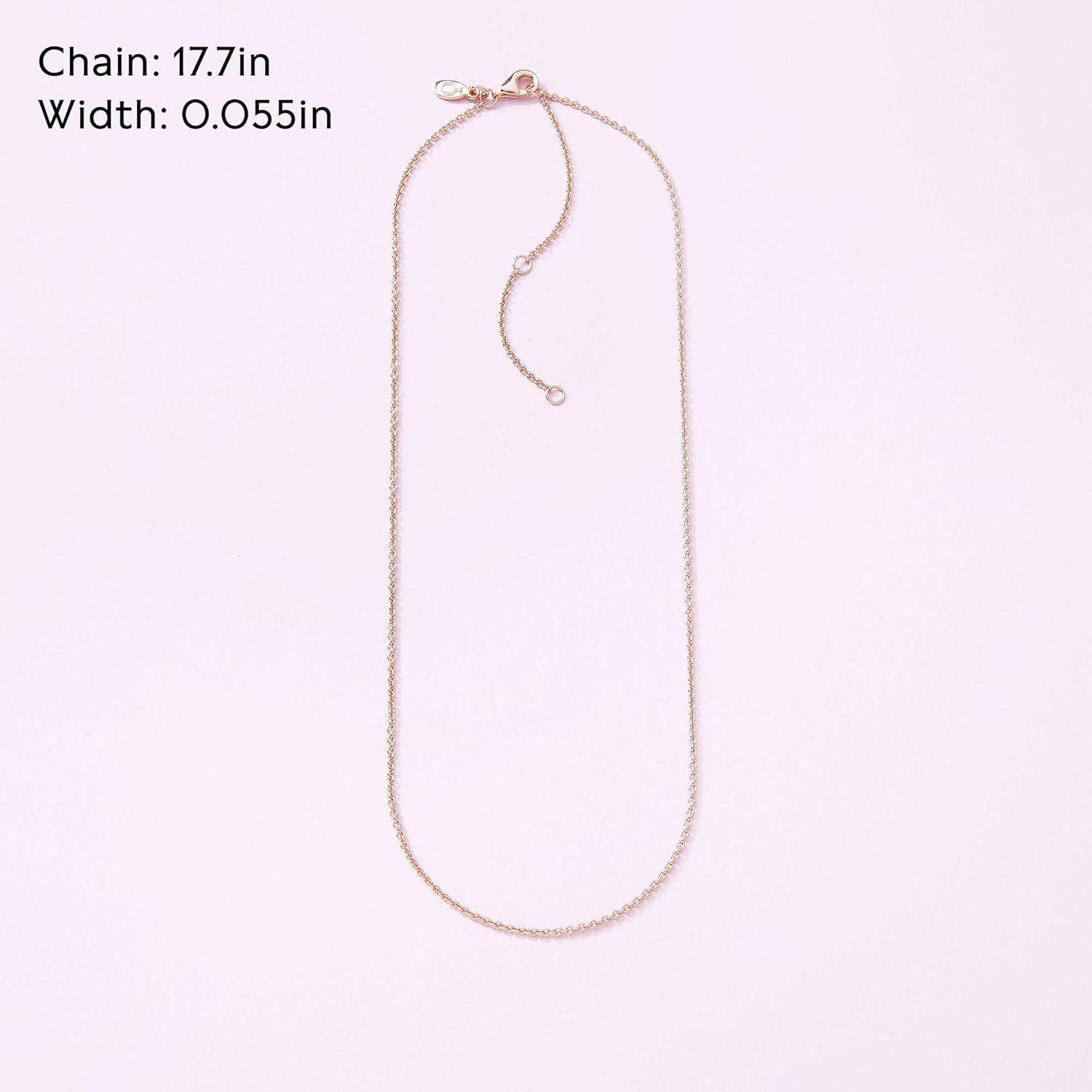PANDORA Jewelry - Classic Cable Chain Necklace with Lobster Clasp - Great Gift for Women - Made Rose Gold, With Gift Box