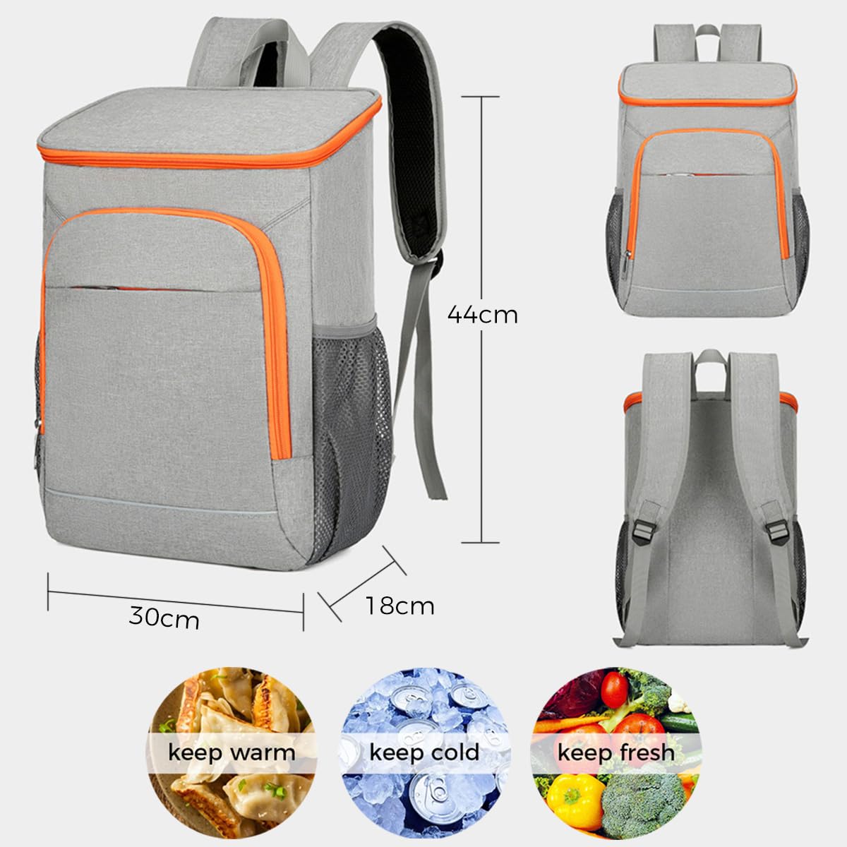 Zaino da Picnic 23 Litri Zaino Termico Porta Pranzo Borsa Frigo Isoterma per Campeggio Barbecue