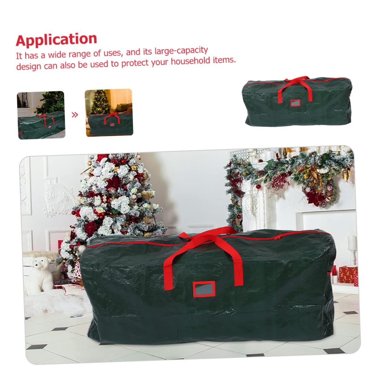 CIMAXIC Waterproof Christmas Tree Storage Bag Outdoor Storage Pouch with Handles