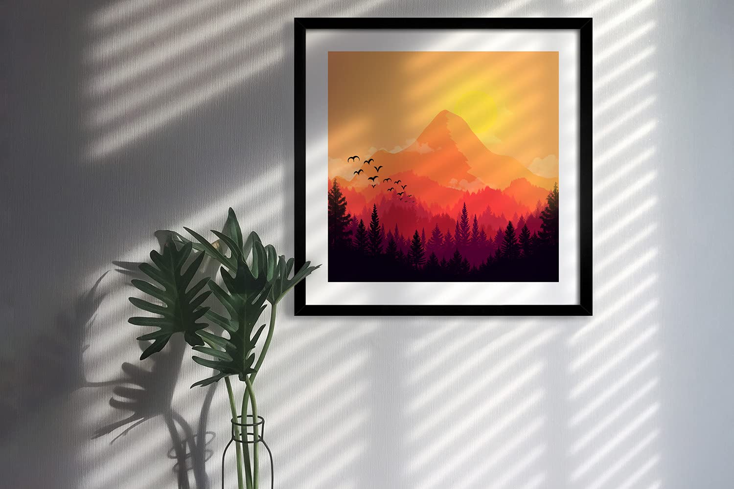 Cadre Déco MDF Tulup 60x40 Cm - Motif Montagnes Colorado - Style Moderne - Neuf