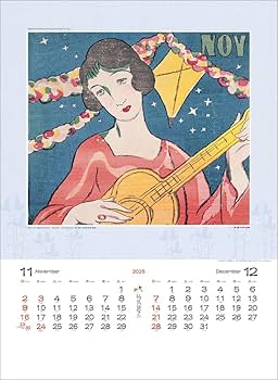 Amazon.co.jp: 竹久夢二作品集 2025年 カレンダー 壁掛け CL25-1085