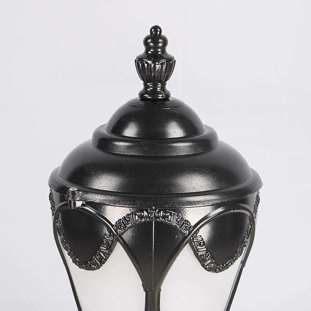 Lampa Słupki Wodoodporna Kolumna Oświetleniowa Aluminiowa Zewnętrzna Lampa Słupowa Do Drzwi Willi Szkło Oświetlenie Krajobrazu Ogrodowe E27 Metal Zewnątrz i Drogę
