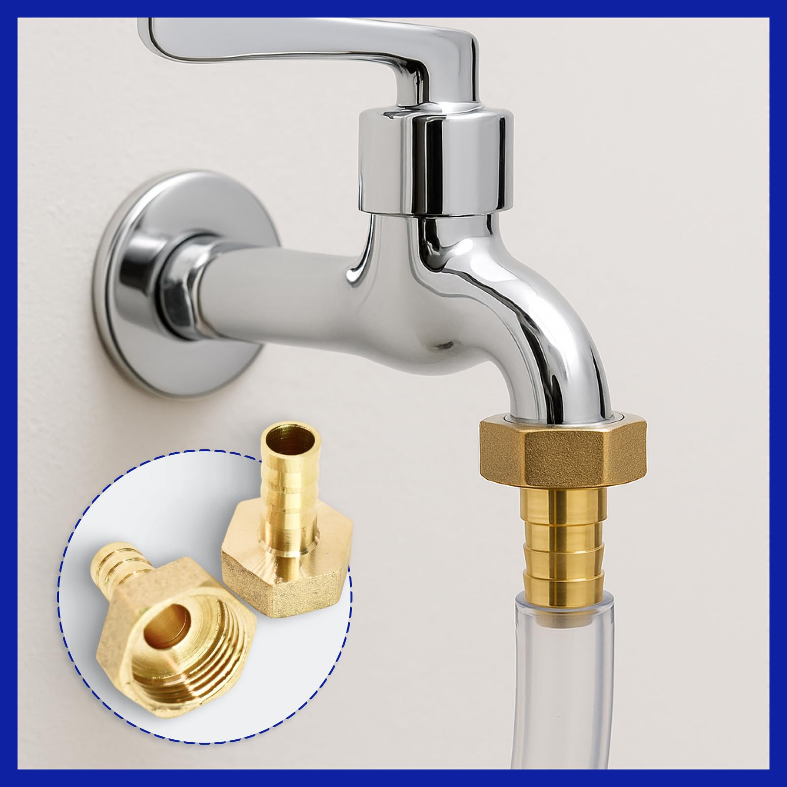 2 Stück Messing Schlauchtülle 1/2″ – Schlauchadapter Mit Innengewinde, Für Wasser, Luft, Öl & Gas (10 Mm Schlauch)