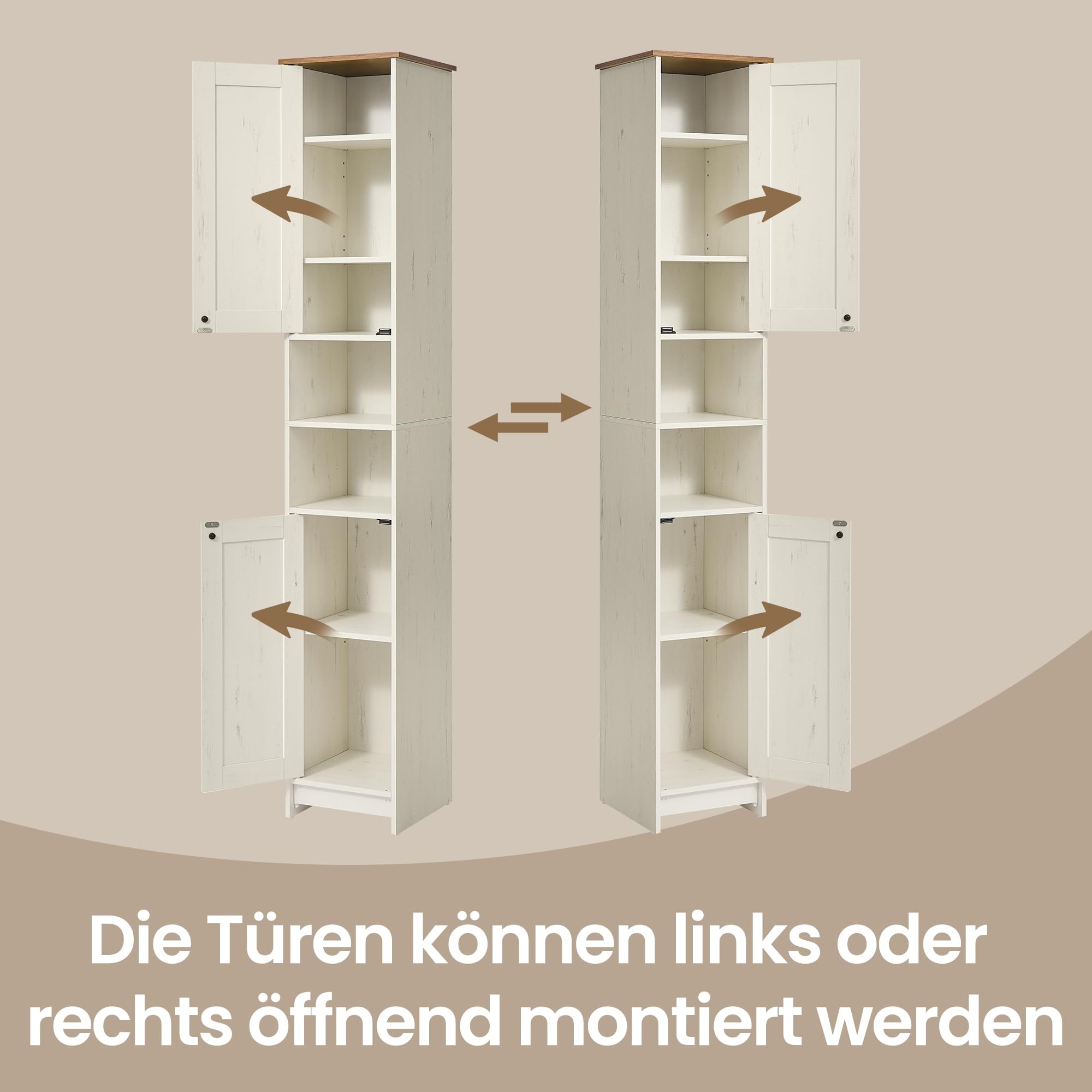 Hochformatiger Badschrank für vertikalen Stauraum