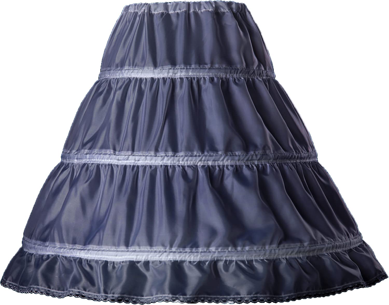 WMLWL Girls' 1 2 3 Hoops Petticoat Full Slips Flower Girls Crinoline Skirts Ball Gowns 1-12 Year Old