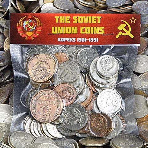 100 ZSRR sowieckie rosyjskie monety kopieckie 1961-1991 zimny młotek wojenny i sierp, komunizm i socjalizm pieniądze