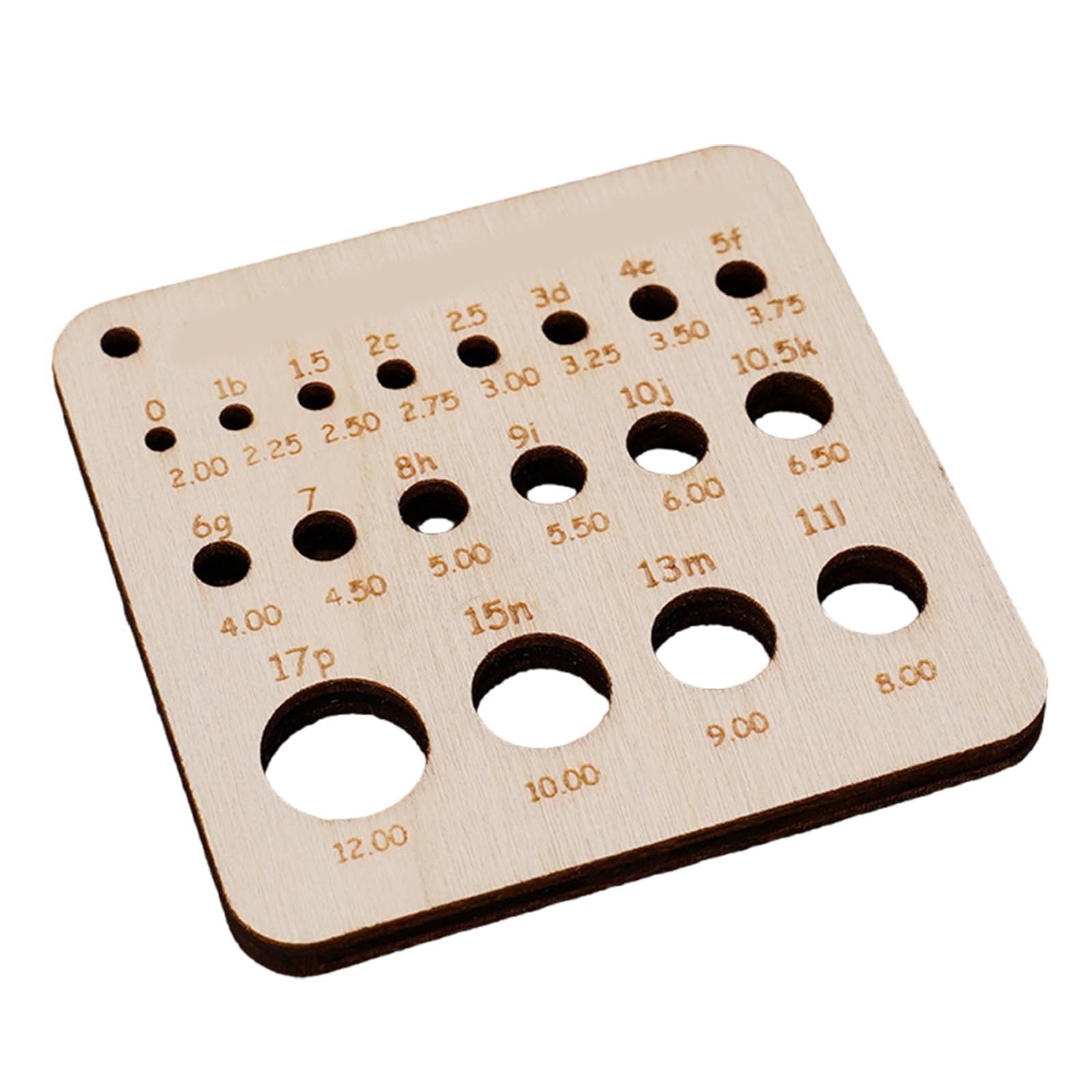 Yrohgkpn M Wood Knitting Needle Gauge And Ruler Easuring Tool Crochet Accessories Needle Gauge Knitters