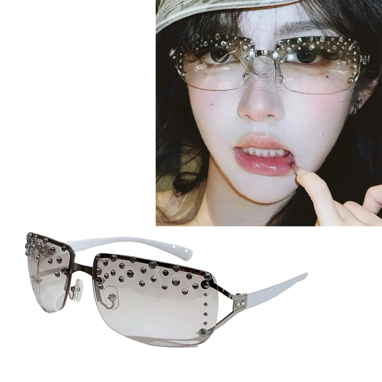 CHENZILIN Rectangles Sunglass Trendy Sun Glasses Outdoor Vacation Glasses for Active Lifestyle