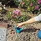 Gardena Blumenzwiebelpflanzer: Ideales Gartenzubehör zum Setzen von Blumenzwiebeln, mit Auslöseautomatik und Tiefenskala, Pflanzhilfe aus Qualitätsstahl mit Duroplast-Beschichtung (3412-20)