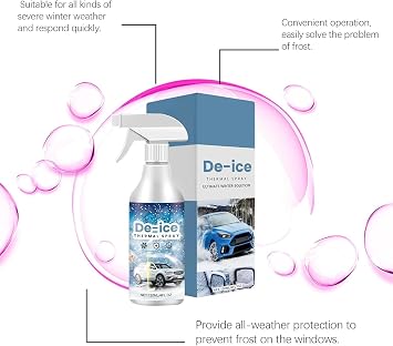 2pcs Deicing Agent, Window Snow Spray, Deicing Spray, Melting Spray, Deicer for Car Windshield, Winter Car Essentials, Fast Ice & Snow Melting Spray(120ml)