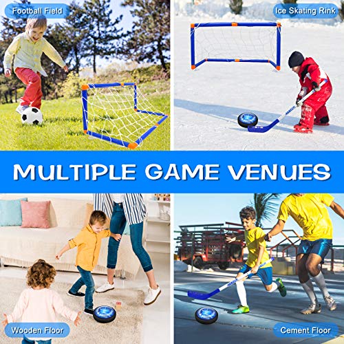 image for XIZECK Hockey Set Soccer Kids Toys Hockey Gift Indoor Outdoor Air Powe