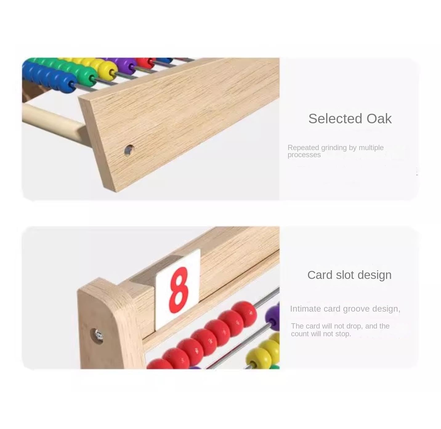 Ábaco Ábaco De Madera, Matemáticas, Educativo, Conteo, Tarjetas Numéricas, Aprendizaje Preescolar, Edad 3 Años En Adelante Oficina Material