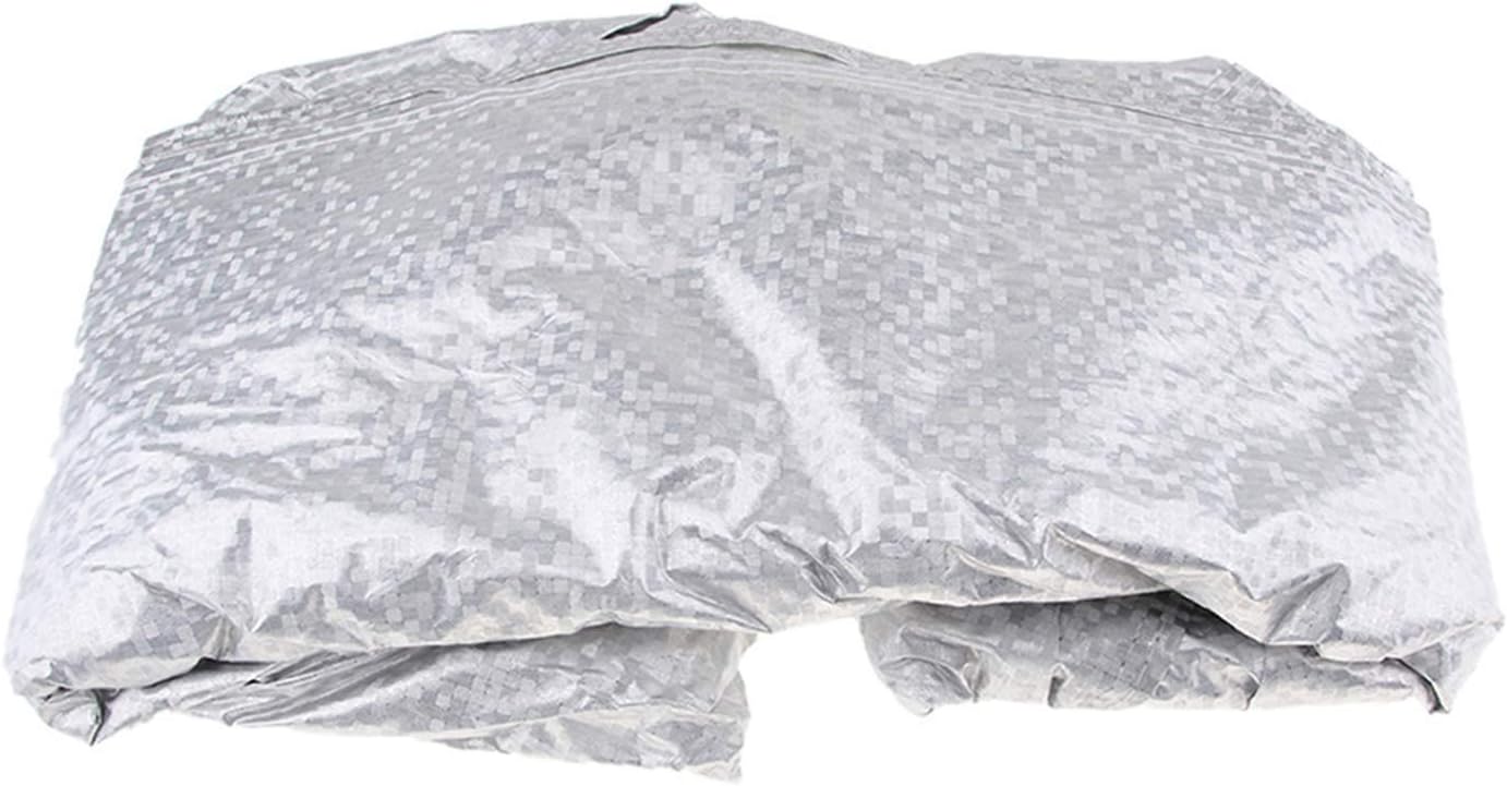 STTC Motorcycle Cover, Insulated Thicken Waterproof Protect Cover Sunproof Dustproof Rainproof Cover Motobike Scooter Cover with Lock-Holes,Silver,M