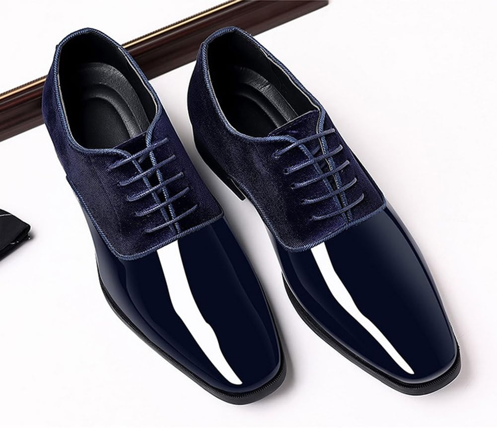 Scarpe Eleganti Uomo Oxford Scarpe da Smoking Stringate A Punta Classiche per Matrimonio Cerimonia Business