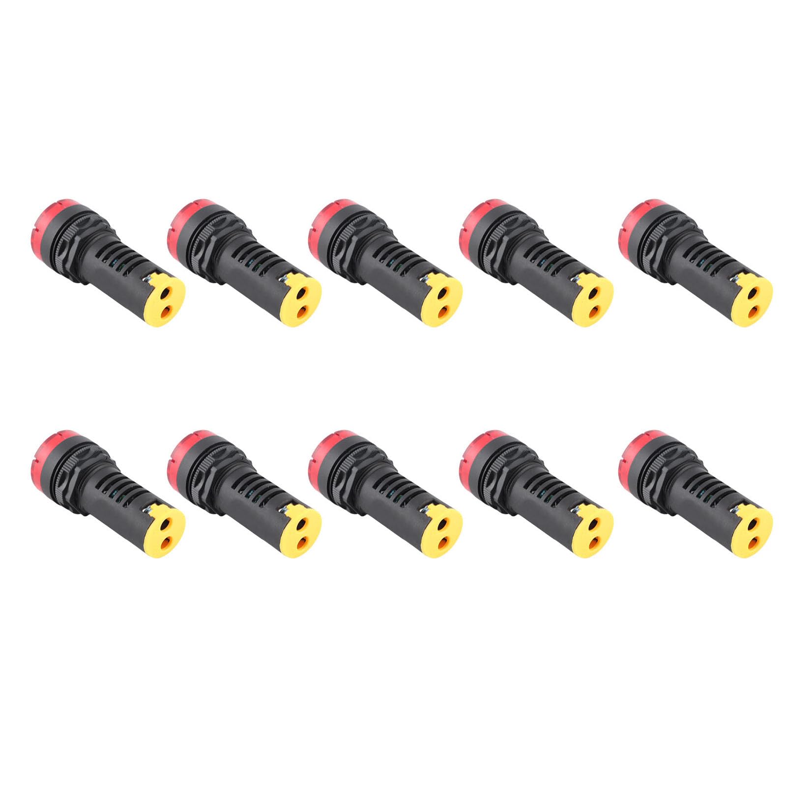 BERM® 10 Pz/Scatola LED Buzzer 22mm Diametro, AD16-22SM Indicatore luminoso rosso lampeggiante Lampada Buzzer AC / DC24V