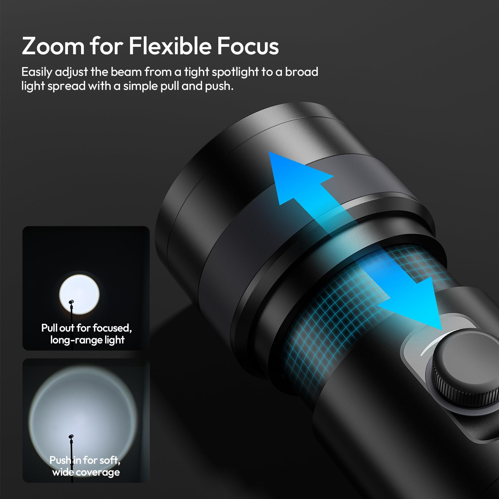 ULANZI LM01 - Torcia fotografica RGB, 7500 mAh, 4 colori, portatile, con 20 filtri di luce, luce di riempimento zoomabile portatile per registrazione video, foto, tramonto, creazione di contenuti