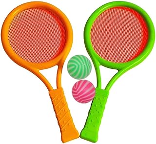 BESPORTBLE Badminton Racket Toy Sports Tennis Set Tennis Learning Practice Racket Game Parent Child Interactive Physical Educational Toy for Children Adults (Random Color)