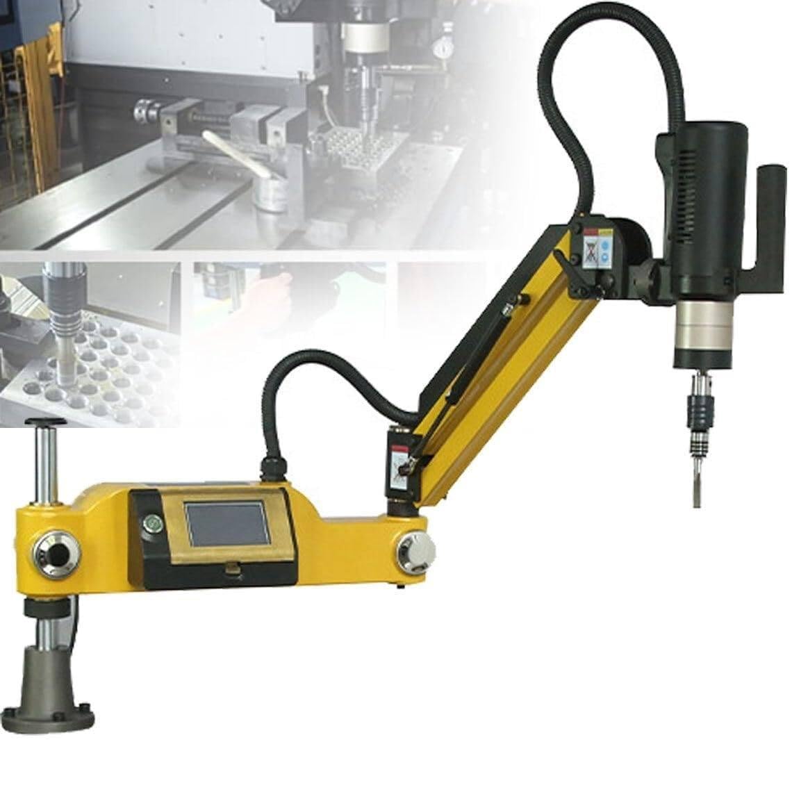 Maschiatrice elettrica M3-M16 0-600 giri/min Maschiatrice elettrica Braccio maschiatore 8 pezzi Pinze standard Tipo universale 1200W Braccio flessibile Macchina per maschiatura di dadi