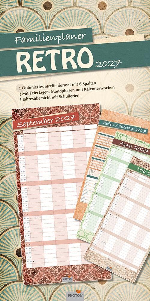 Photon Familienplaner "Retro" Kalender 2027