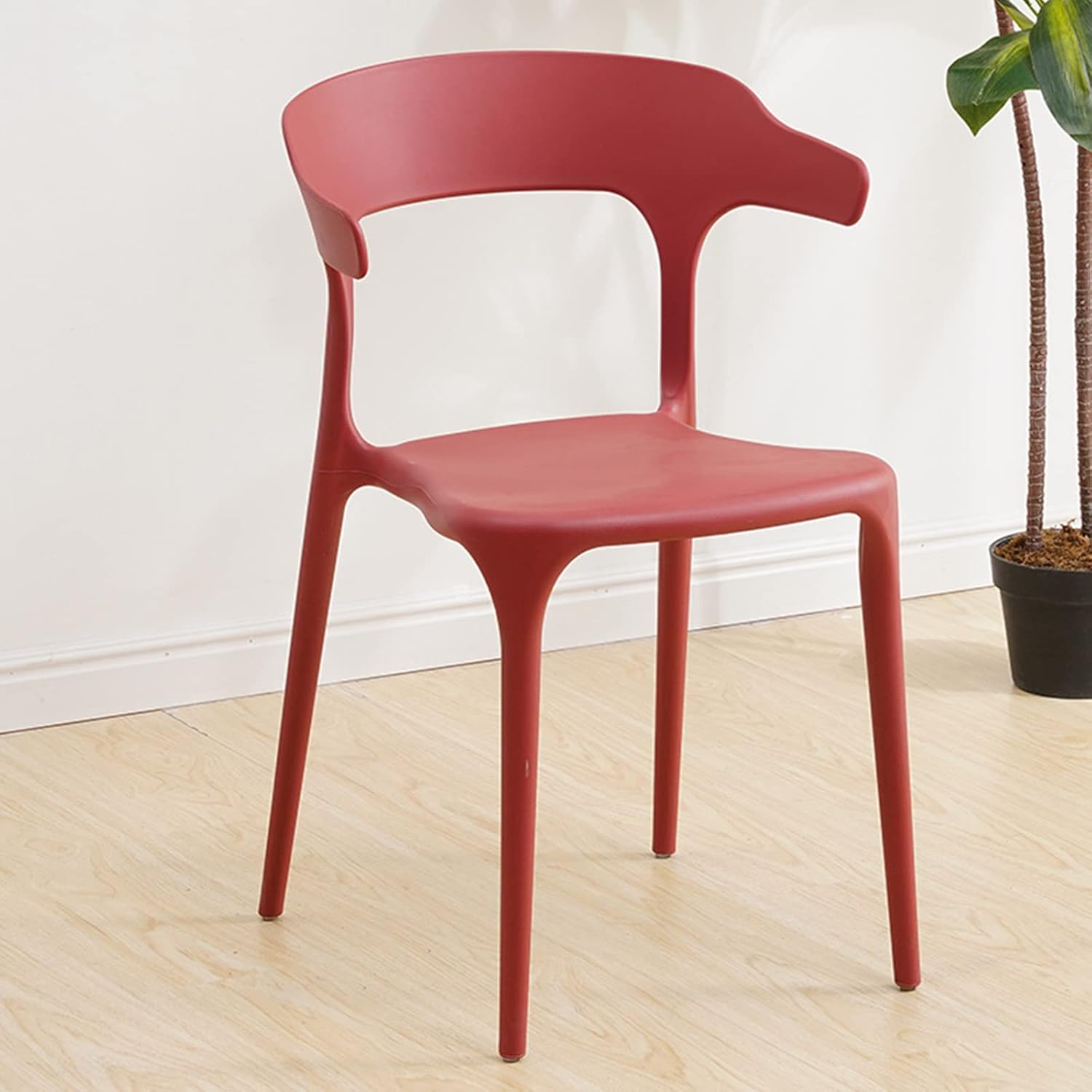 BIHOME Plastic Stackable Dining Chair,Modern Accent Chair