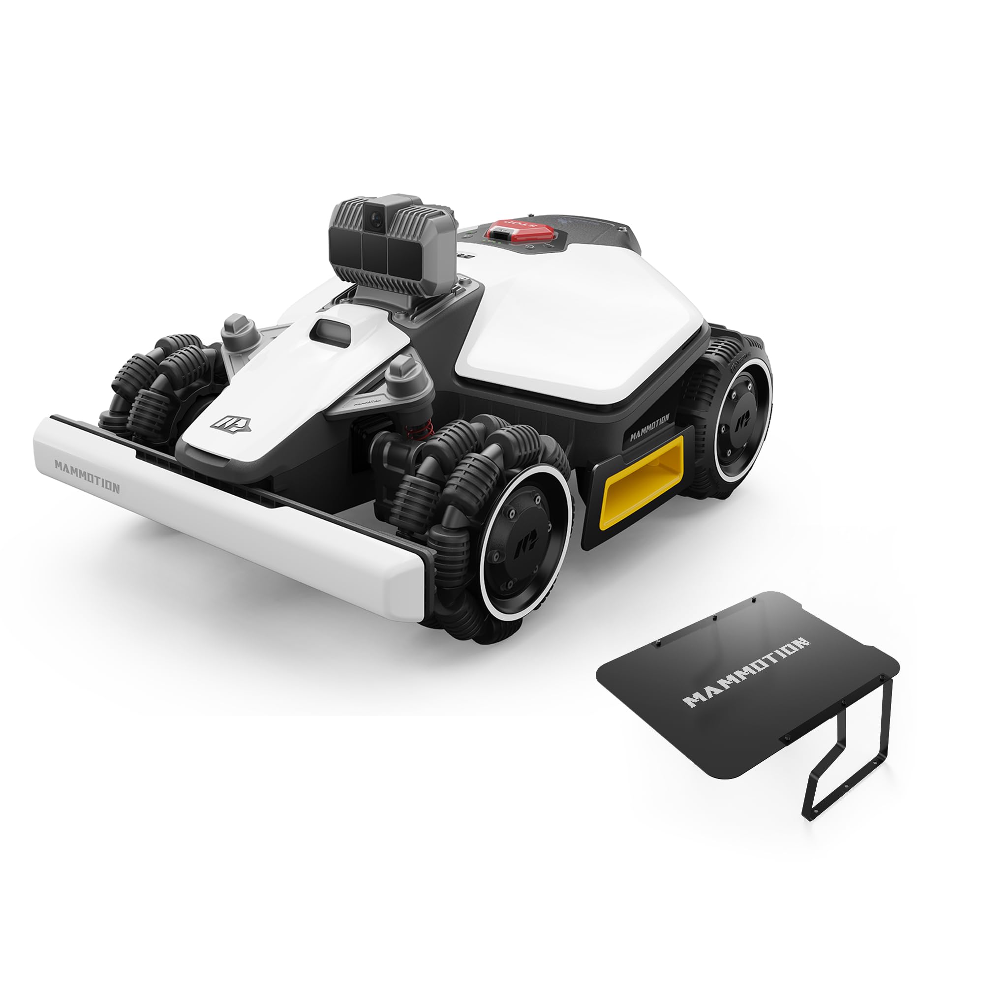 MAMMOTION LUBA mini AWD LiDAR 1500 Robot Tagliaerba con Garage mini, Senza Filo Perimetrale, Senza Antenna RTK, 3D LiDAR + Vision, Mappatura Automatica, Modulo 4G, Fino all'80%, 3 Anni di 4G Gratis
