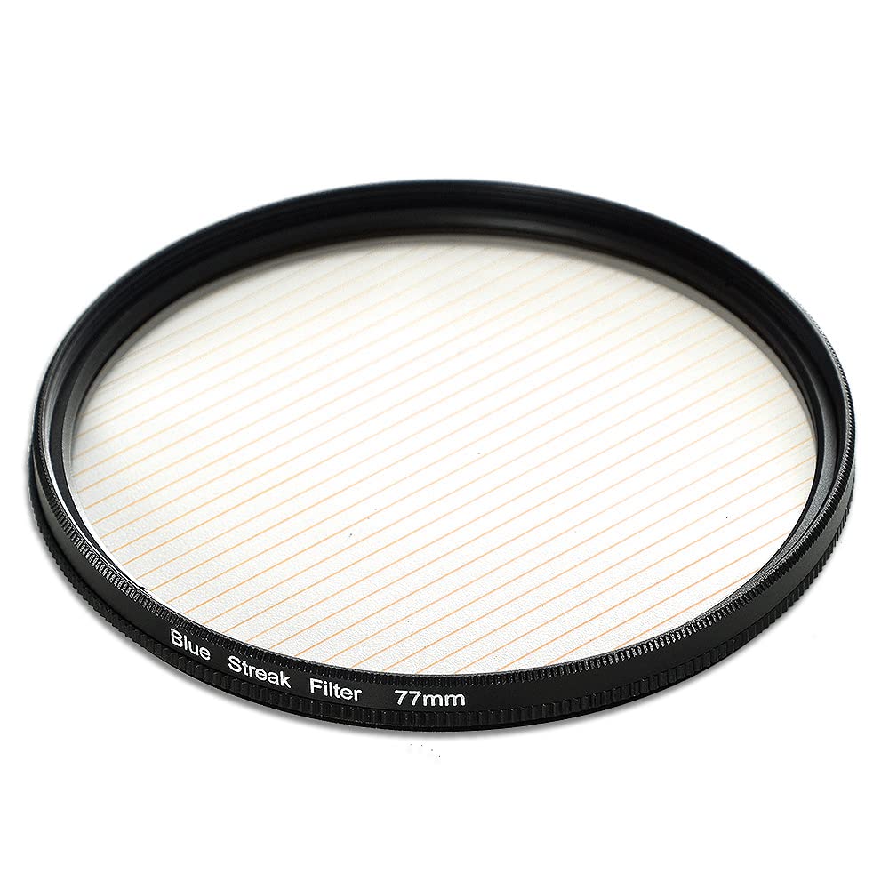 Rainbow BLUE Streaks Effect Filter 77/82mm Circular lens Flare Filter (Size : With 67mm Apater, Color : Orange flare filter)