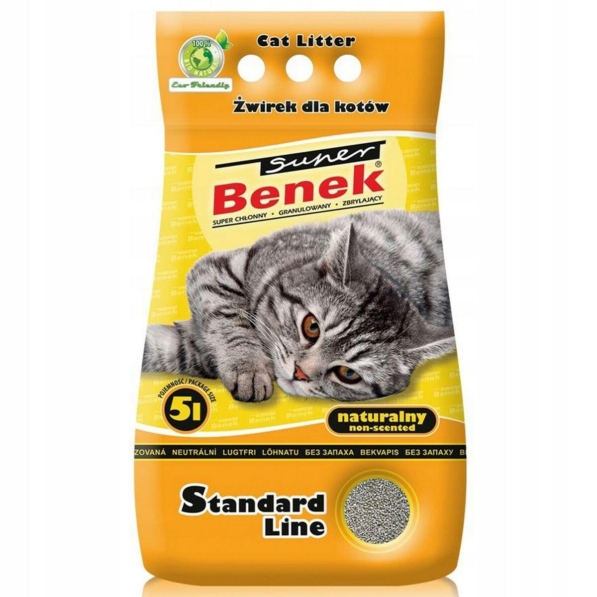 Super Benek Piasek dla kotów Standard Natural 5 l