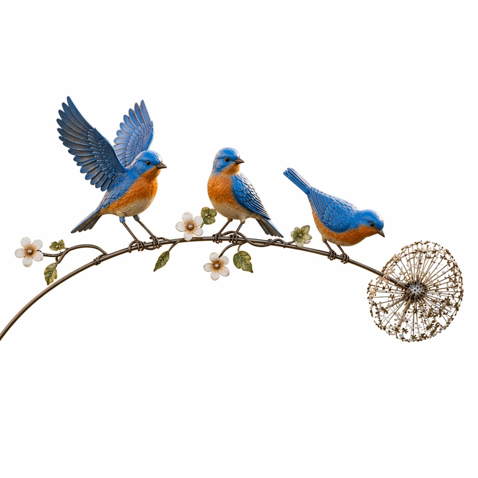 Metal Iron Bluebird Stakes Weatherproof Garden Stake Multi-Purpose