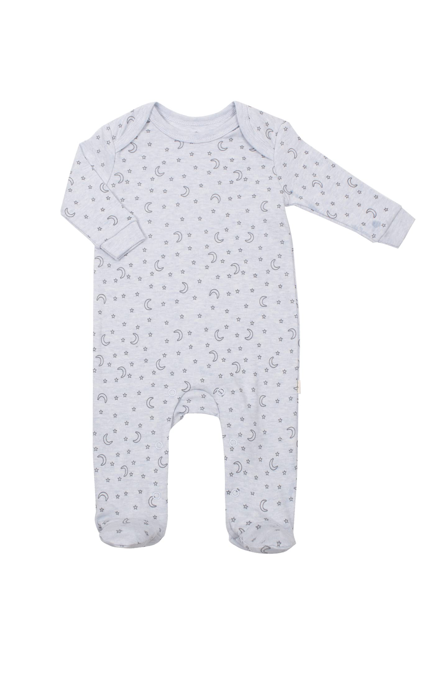 Snugabye Moons & Stars Dream Clean Front Sleeper With Snap Closure | Assorted Colors (Blue, 0-3 Months)