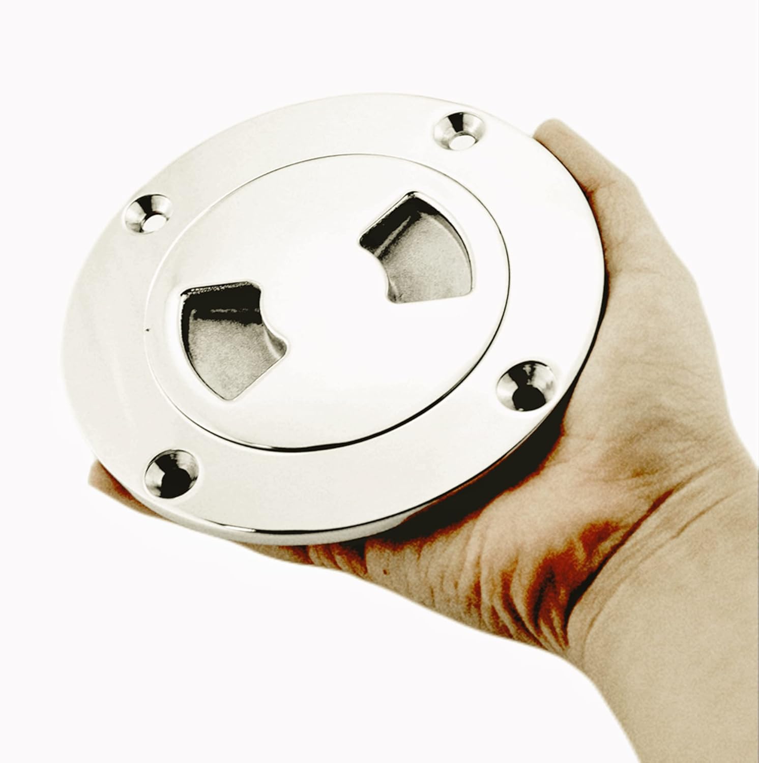 3.3"(107mm) /4.3"(107mm) Boat 316 Stainless Steel Screw-in (Out) Deck Plate Waterproof/Access Cover/Deck Plate/Hatch Cover,Marine Hardware Fittings with Fasterners