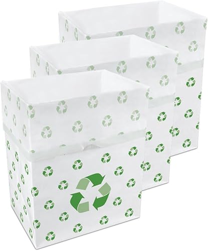 Clean Cubes Contenedores de basura y reciclaje de 13 galones para eliminación de basura sanitaria Contenedores desechables para fiestas eventos