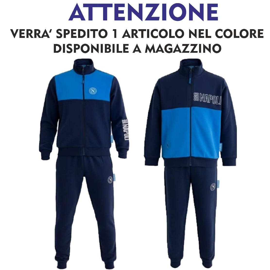 Generico Tuta Napoli Tute Ragazzo Homewear Ufficiale Caldo Cotone Pigiami Personalizzati Con Nome PS 46665