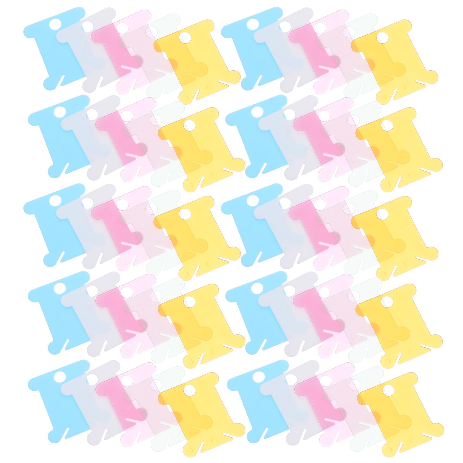 Bobines de fil à broder plastique SUPVOX 500pcs organiseur point de croix multicolore