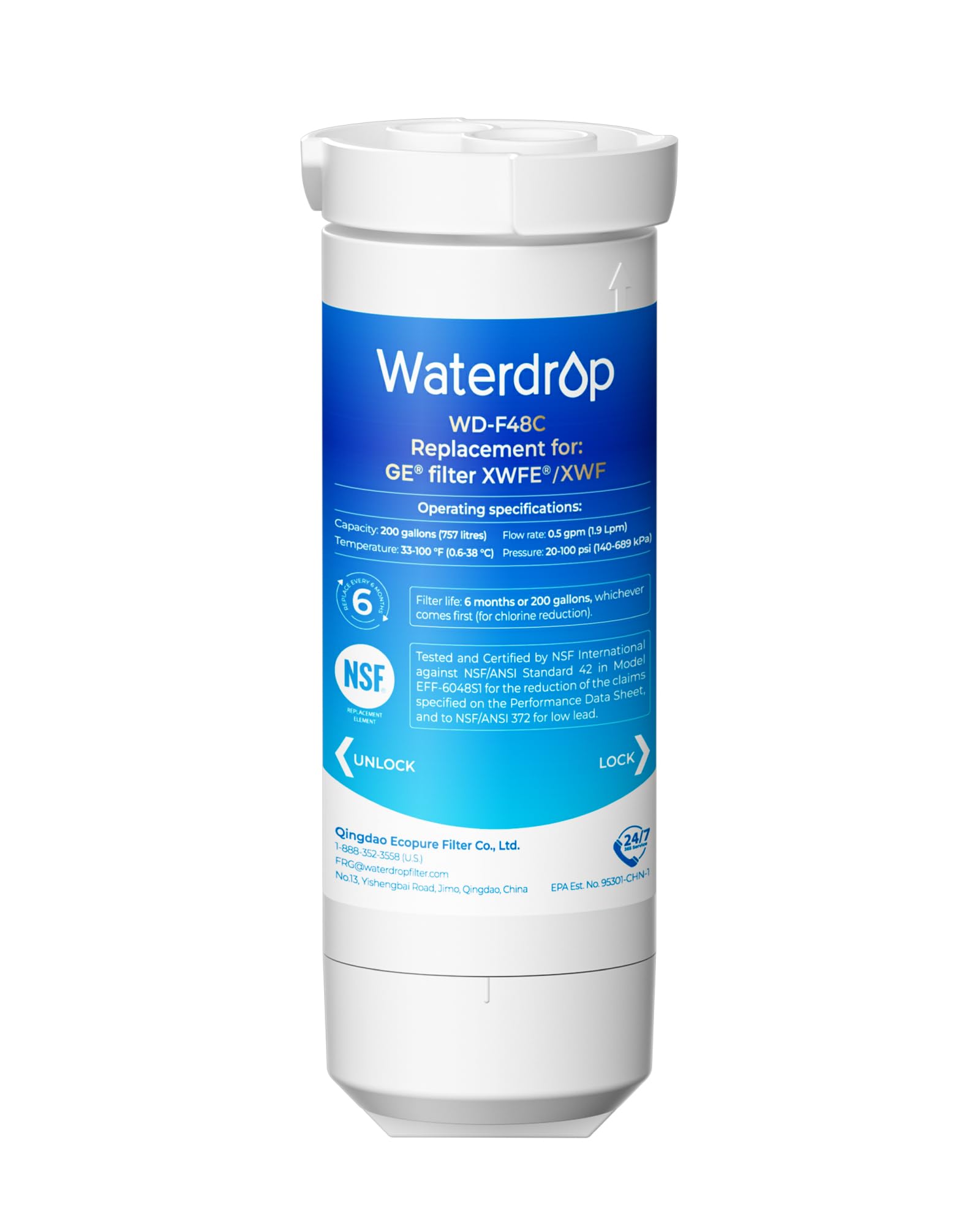 洗顔料 Water Filter Amazon.com: Waterdrop XWFE Refrigerator Water Filter, Built-in