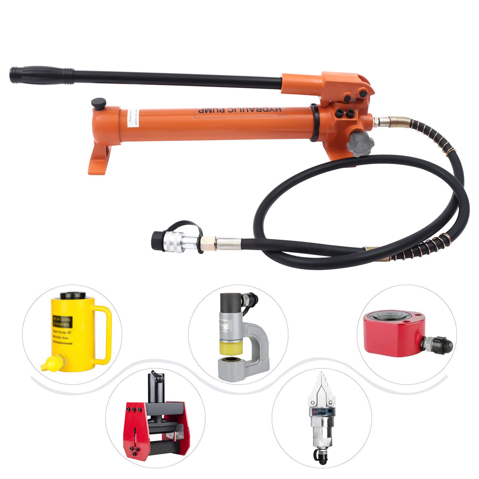 Hydraulikpumpe Hydraulische Handpumpe 800cc CP-700 Manuelle Hydraulikpumpe für Hydraulikzylinder Hydraulikwerkzeug Automatische Umschaltung Zwischen Hoch- Und Niederdruck