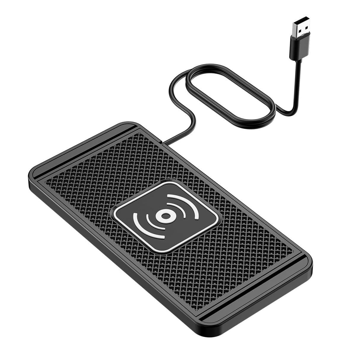 CENPEK 15W Wireless Charger Inductive Charging Station Car,Car Non-Slip Wireless Charging Pad for Car Charging Mat with 40W USB C Car Charger for S23/S22,Phone 15/14/13/12 (1M Cable)