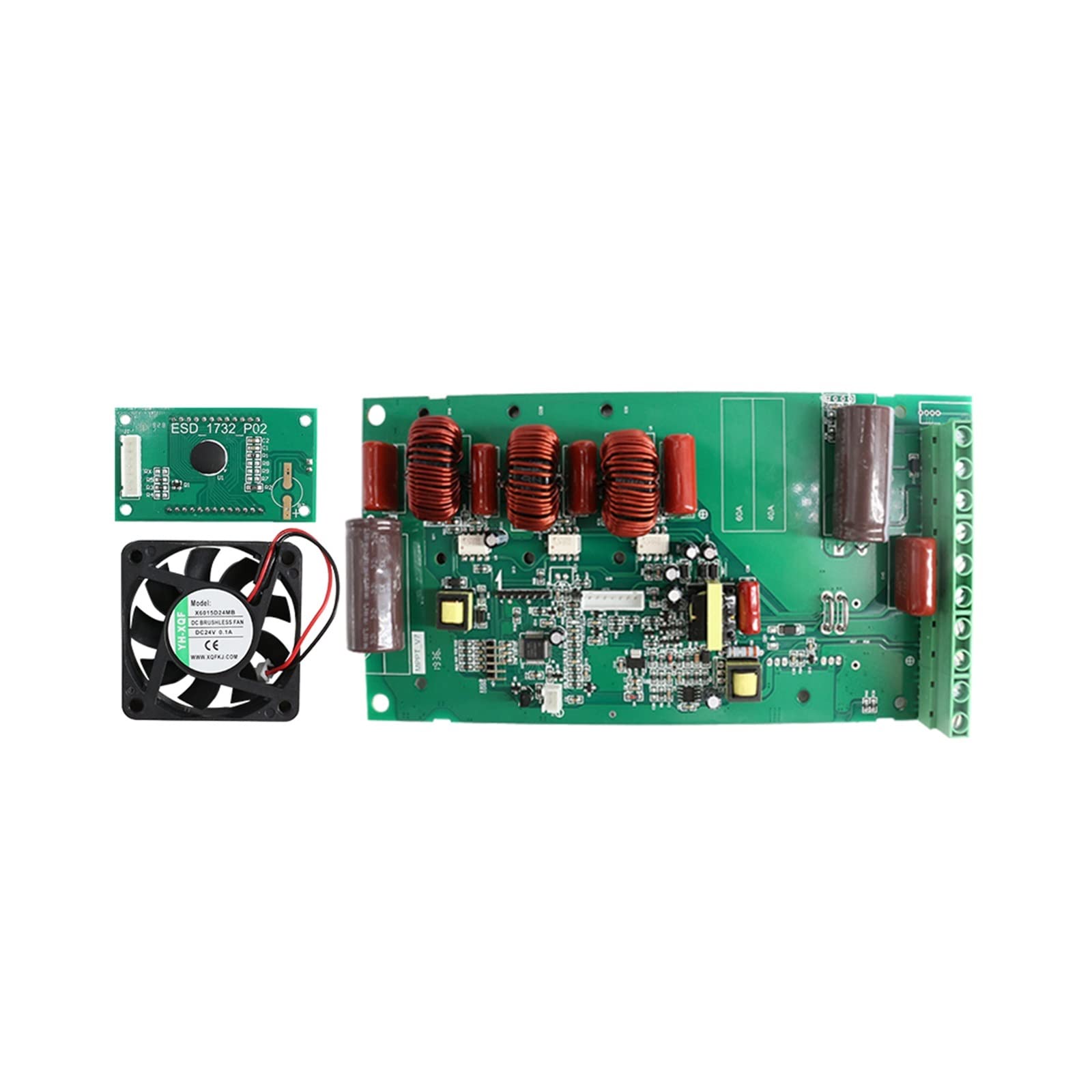 Contrôleur solaire Contrôleur de Charge et de décharge solaire MPPT 60A carte PCB 12V 24V 36V 48V Module de charge automatique avec écran et ventilateur bricolage nouveau