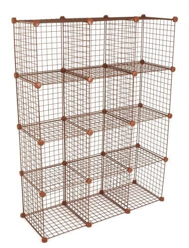 KC Store Fixtures 04121 Mini Grid Clothes Organizer, 3-Foot by 4-Foot, Red