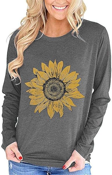 camisa de girasoles para mujer