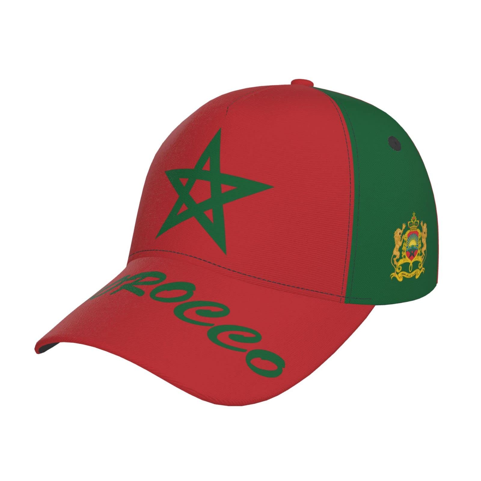 Rfshop Unisex #1393 Morocco Flag Moroccan Lions Baseball Cap 3D Full Print Adult Adjustable Hat Soccer Patriotic Caps