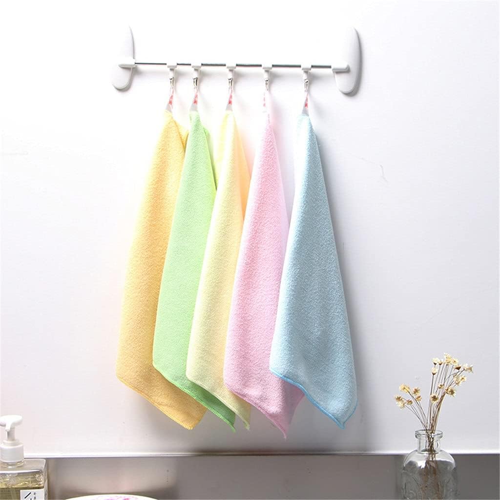 5pcs Household Fiber Kitchen Towel Absorbent Thickened Cleaning Cloth Wipe Countertop