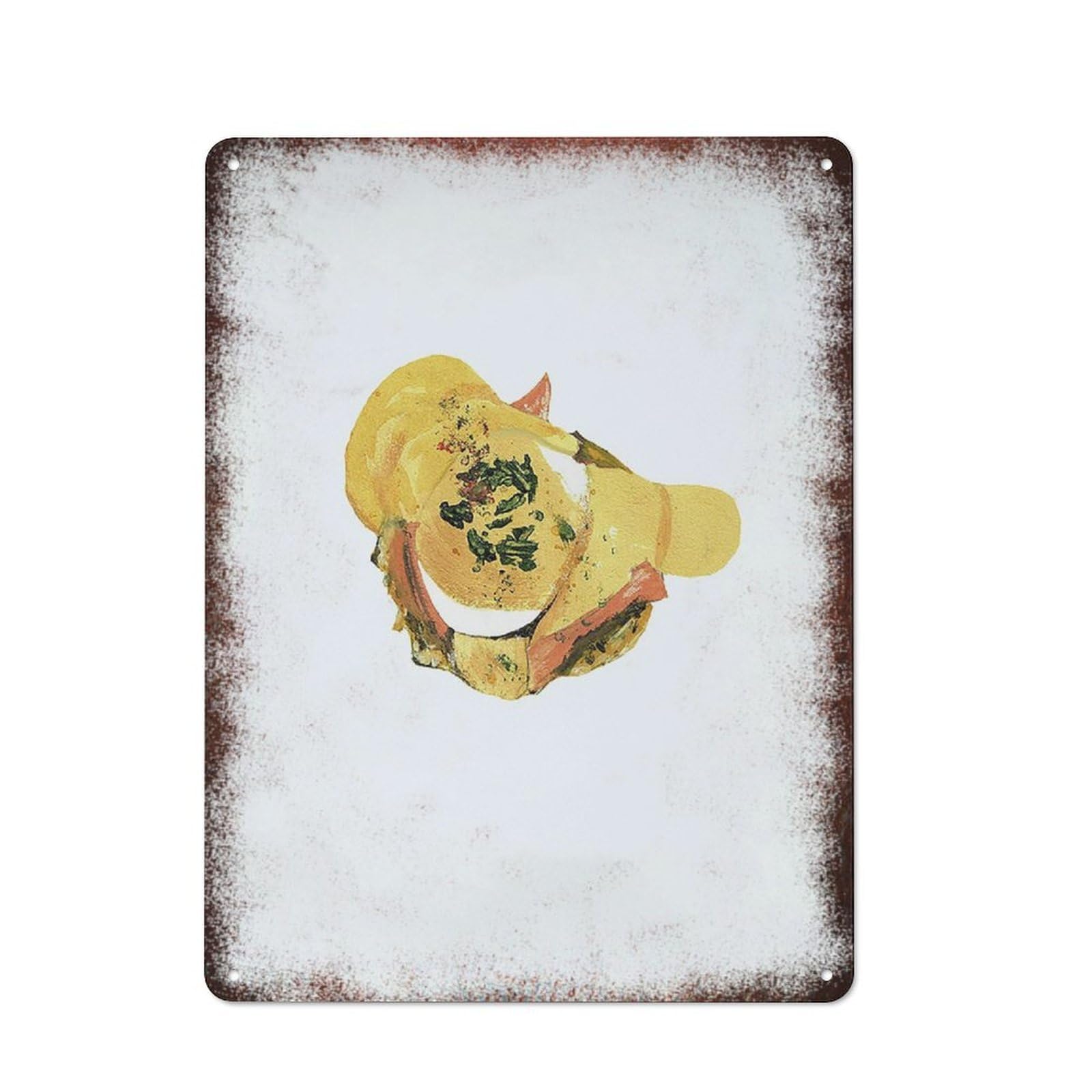 peiyeety Metal Tin Sign Breakfast Taco Watercolor Pattern Vintage Rustic Wall Art Kitchen Bathroom Bedroom Living Room Cafe Farmhouse Entryway Office Garage Home Bar Laundry Room Porch Patio 6x8 Inch
