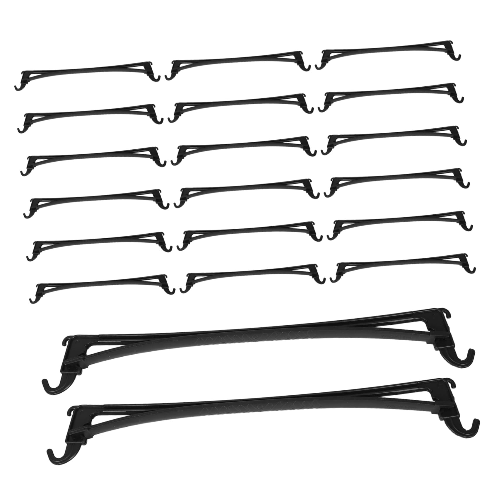 Ciieeo 20pcs Plastic Closet Rods for Clothes Garment Hanger Bars for Efficient Organization and Space Saving Wardrobe Storage