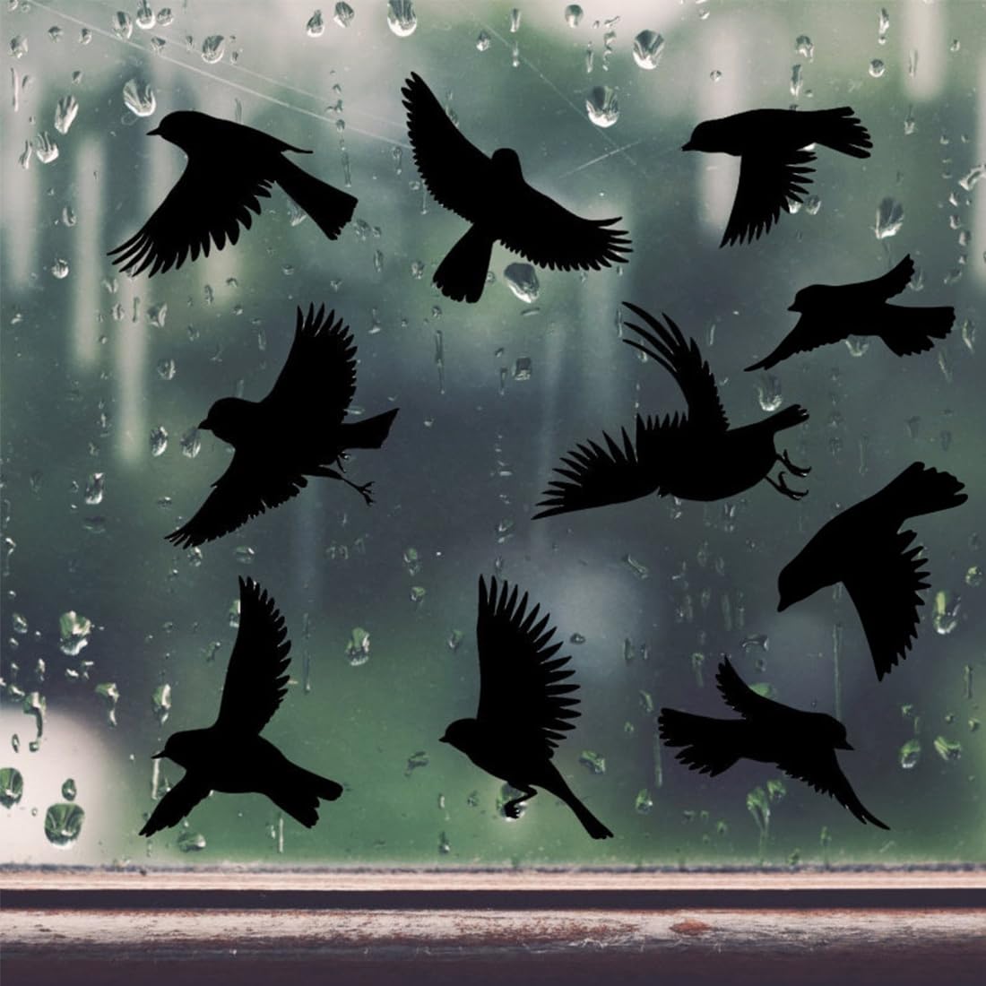 Adesivi Anticollisione Per Vetri Con Sagome Di Uccelli - 27 Pezzi, Protezione Uccelli - Foto 2