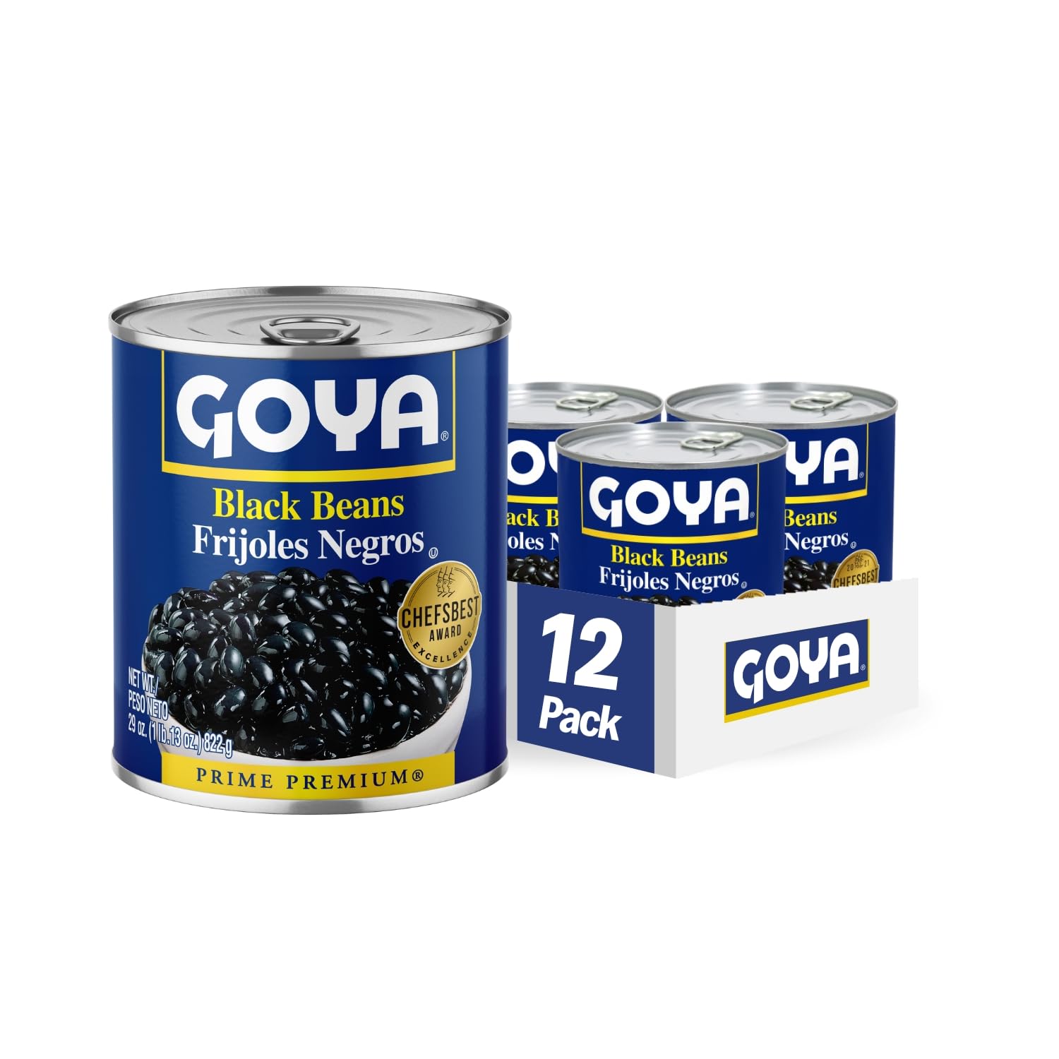 Goya Foods Black Beans, 29 Ounce (Pack of 12)