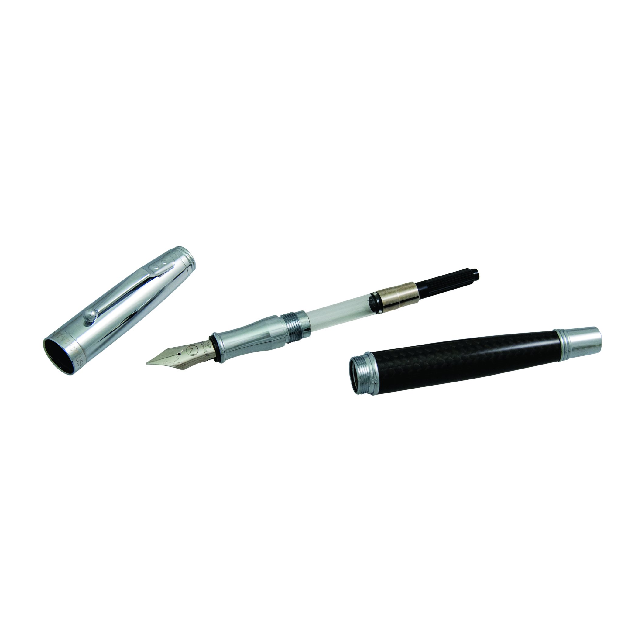 Amazon | Monteverde Invincia, Chrome with Black Carbon Fiber