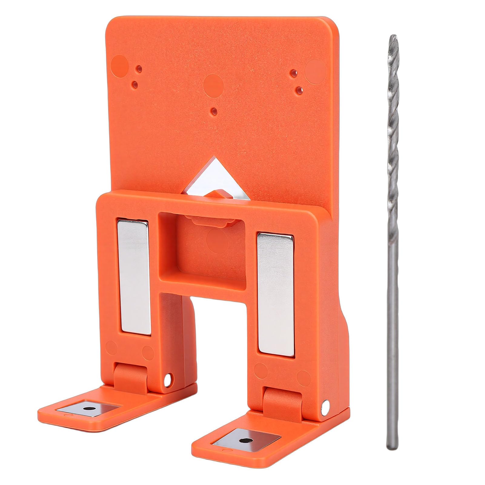 Sorandy Espaciador de Instalación de Bisagra, Placa de Bloqueo Magnético de ABS, Placa de Fijación con Broca Helicoidal de Carburo, Ideal para Bisagras de Puertas de Gabinetes, Armarios, Armarios y