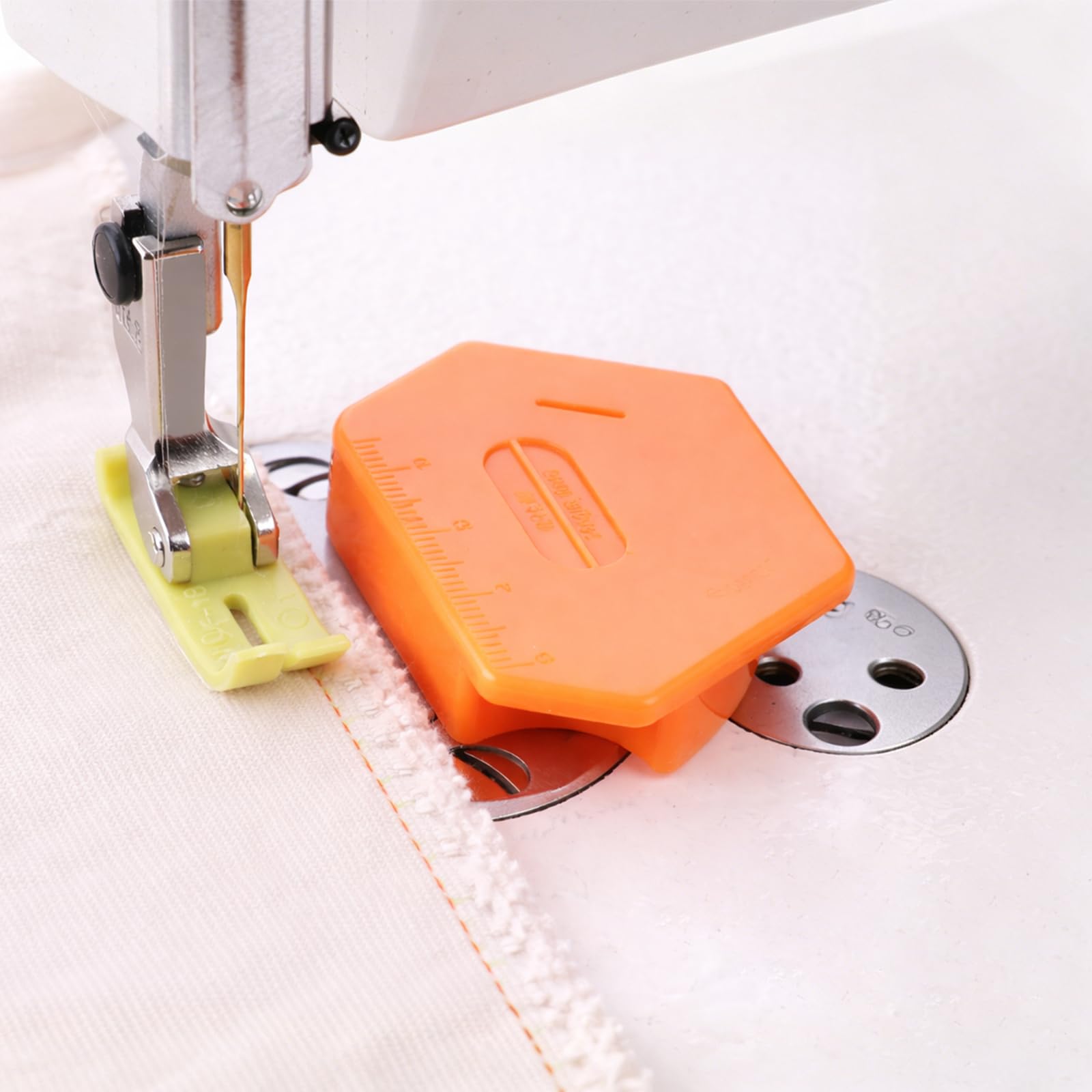 Zolka Magnetic Seam Guide for Sewing Machine, Strong Magnetic Sewing Guide Tool for Straight Stitching, Ideal for Quilting, Hemming & DIY Sewing Projects (1,Orange)-image-11