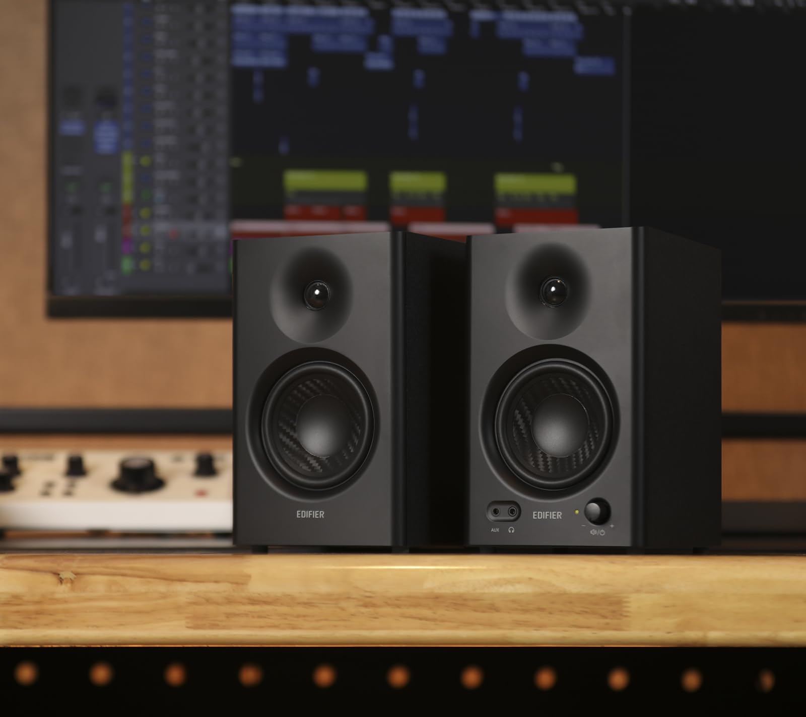 Amazon.co.jp: Edifier MR4 42W モニタースピーカー、4インチ中低音  