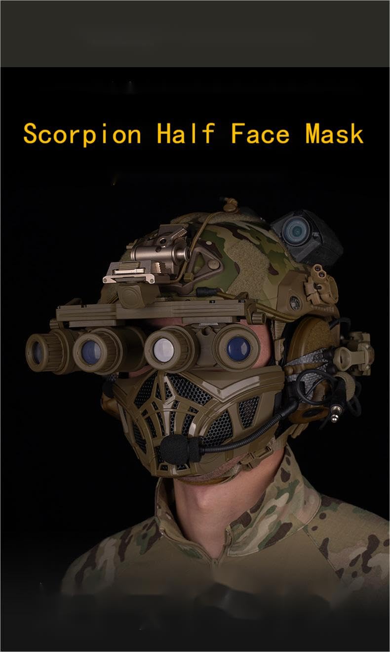 Tactical Respirator Half Face Mask Airsoft Mask Multi Function Paintball Mask - View #7